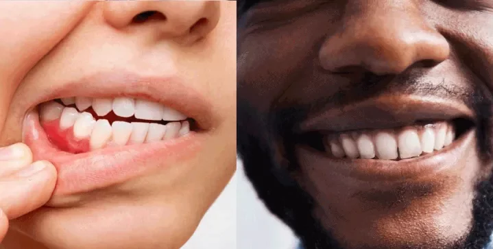 Two people smiling