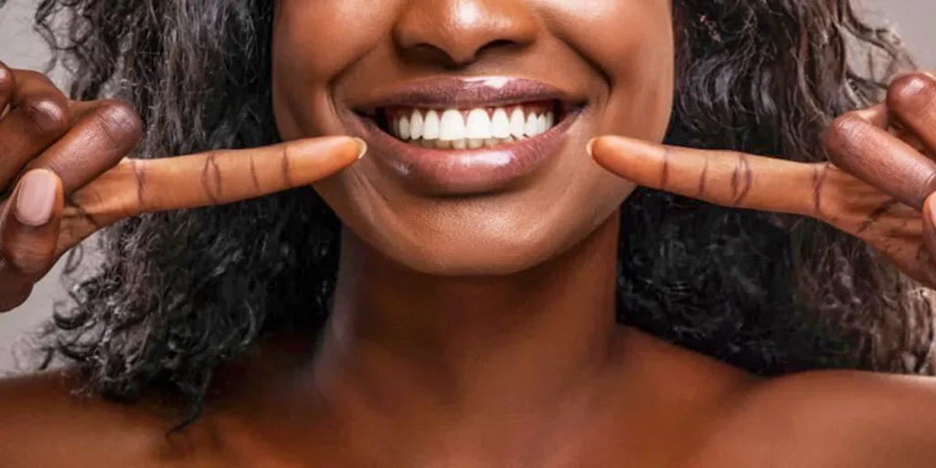 Woman showing her pearly whites