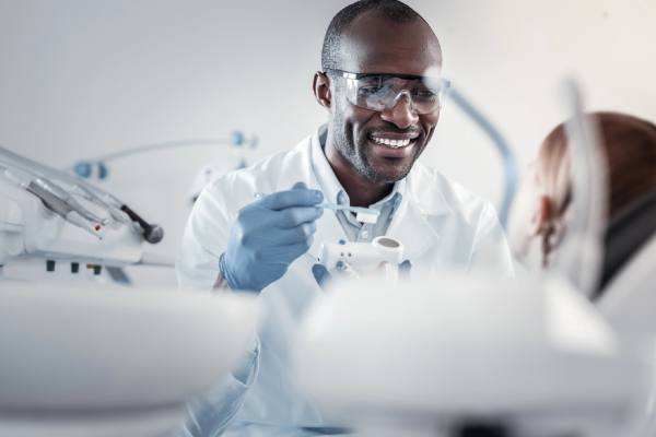 male dentist smiling